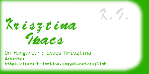 krisztina ipacs business card